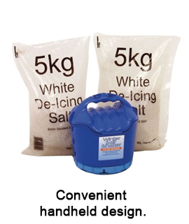 Handheld Salt Shaker and 2xBags of White Salt 5kg