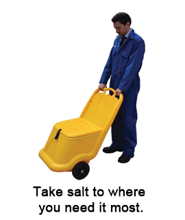 Mobile Salt and Grit Bin 75 Litre Yellow